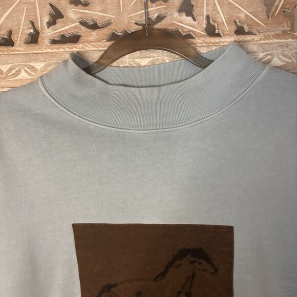 Rod's Running Horse Graphic Print Long Sleeve Shirt Size Small Unisex Western - Picture 5 of 12